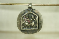 Silver Twin Gods Amulet from India