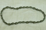Vintage German Glass Beads - Grey Twisted Ovals