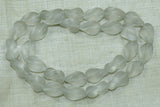 Vintage German Glass - Frosted Grey Twisted Ovals