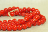 Vintage Japanese Glass Coral Beads