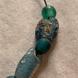 Ancient Roman Glass Beads Strand, 11 Beads