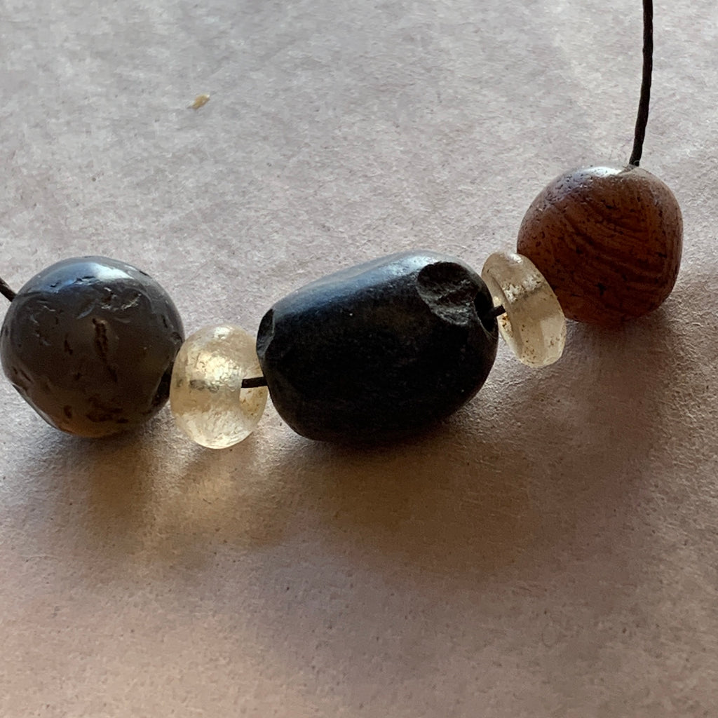 Ancient Bactrian Agate & Quartz Strand