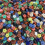 10mm Pressed Glass Flowers 1930's