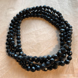 Antique Witby Jet Beads, Victorian