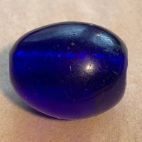 Antique Large Egg Shape Blue Dogon Beads