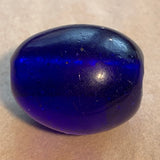 Antique Large Egg Shape Blue Dogon Beads