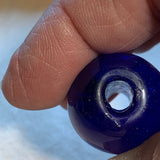 Antique Large Egg Shape Blue Dogon Beads