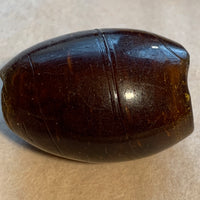 Antique Large Dark Amber Glass Dogon Beads