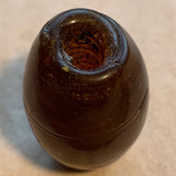 Antique Large Dark Amber Glass Dogon Beads