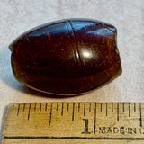 Antique Large Dark Amber Glass Dogon Beads