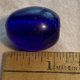 Antique Large Egg Shape Blue Dogon Beads