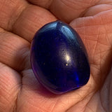 Antique Large Egg Shape Blue Dogon Beads