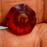 Antique Dark Amber Vaseline Beads, Pair