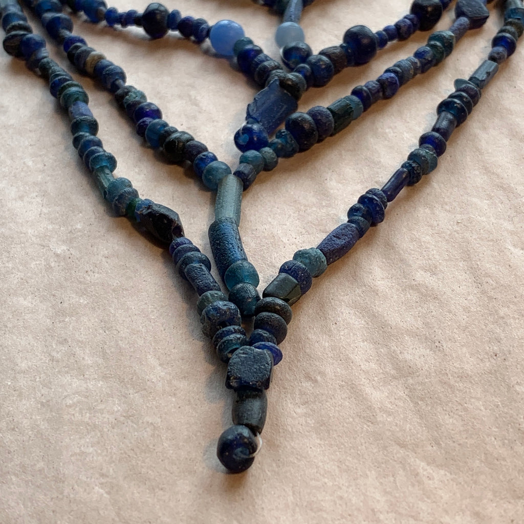 Ancient Roman Cobalt Glass Beads