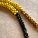 Old Czech Pressed Glass Tri-Beads & Flowers