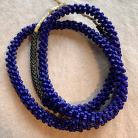 Old Czech Pressed Glass Tri-Beads & Flowers