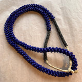 Old Czech Pressed Glass Tri-Beads & Flowers