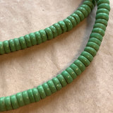 Antique Green & Brown Glass Discs