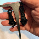 Antique Whitby Jet Earrings, Victorian