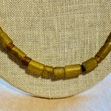 Ancient Egyptian Yellow Glass Beads with Gold Foil