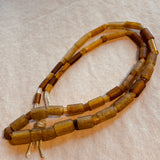 Ancient Egyptian Yellow Glass Beads with Gold Foil