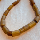 Ancient Egyptian Yellow Glass Beads with Gold Foil