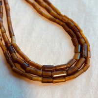 Ancient Egyptian Yellow Glass Beads with Gold Foil