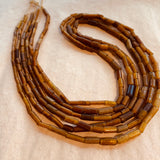 Ancient Egyptian Yellow Glass Beads with Gold Foil