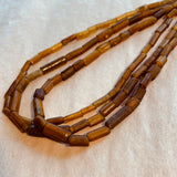 Ancient Egyptian Yellow Glass Beads with Gold Foil