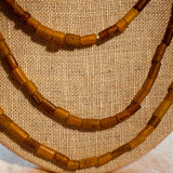 Ancient Egyptian Yellow Glass Beads with Gold Foil