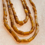 Ancient Egyptian Yellow Glass Beads with Gold Foil