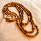 Ancient Egyptian Yellow Glass Beads with Gold Foil