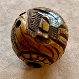 Antique Carved Bone Ojime Bead, Japan