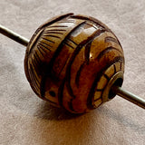 Antique Carved Bone Ojime Bead, Japan