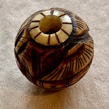 Antique Carved Bone Ojime Bead, Japan
