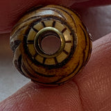 Antique Carved Bone Ojime Bead, Japan