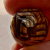 Antique Carved Bone Ojime Bead, Japan