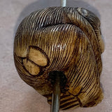 Antique Carved Monkey Ojime Bead, Japan