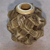 Antique Carved Bone Ojime Bead, Japan