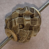 Antique Carved Bone Ojime Bead, Japan