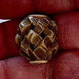 Antique Carved Bone Ojime Bead, Japan