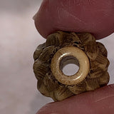 Antique Carved Bone Ojime Bead, Japan