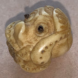 Antique Carved Octopus Ojime Bead, Japan