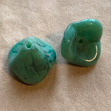 12mm Czech Pressed Glass Flowers, 1980's