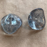 12mm Czech Pressed Glass Flowers, 1980's