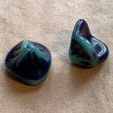 12mm Czech Pressed Glass Flowers, 1980's