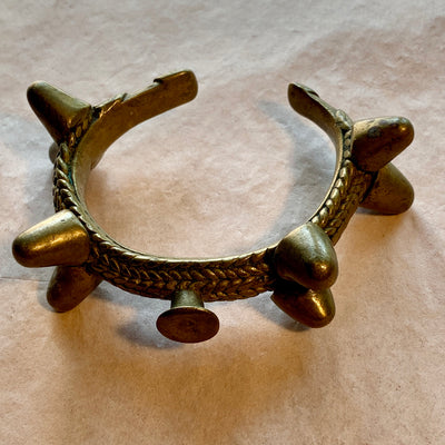 Antique Brass Cuff Bracelet, Nigeria