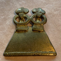 Antique Bronze Ancestors Pendant, Cameroon