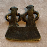 Small Antique Bronze Ancestors Pendant, Cameroon