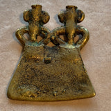 Large Antique Brass Ancestors Pendant, Cameroon